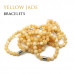 Morchic Yellow Jade Natural Stone Mens Stretch Bracelet, Genuine Energy Semi Precious Gemstone 10mm Beads Classic Simple Design Birthday Gift 8 Inch