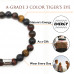 Morchic 3 Color Tiger's Eye Gemstone Stretch Bracelet for Women Men Unisex, Genuine Tigea Eyes Energy Stone 8mm Beads, Classic Simple Design Cuff Birthday Gift 7.5 Inch