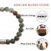 Morchic African Blood Stone Stretch Bracelet for Women Men Unisex, Genuine Natural Energy Gemstone 8mm Beads, Classic Simple Design Cuff Birthday Gift 7.5 Inch