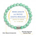 Morchic Green Amazonite Gem Semi Precious Womens Mens Stretch Bracelet, Real Natural Unique Color Gemstone 8mm Beads Classic Simple Design Birthday Gift 7.5 Inch