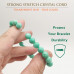 Morchic Green Amazonite Gem Semi Precious Womens Mens Stretch Bracelet, Real Natural Unique Color Gemstone 8mm Beads Classic Simple Design Birthday Gift 7.5 Inch