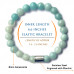 Morchic Amazonite Gemstone Stretch Bracelet for Women Men Unisex, Genuine Natural Energy Stone 8mm Beads, Classic Simple Design Cuff Birthday Gift 7.5 Inch