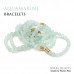 Morchic Aquamarine Quartz Crystal Gem Semi Precious Womens Mens Stretch Bracelet, Natural Gemstone 8mm Beads Classic Simple Design Birthday Gift Birthstone 7.5 Inch