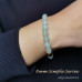 Morchic Aquamarine Quartz Crystal Gem Semi Precious Womens Mens Stretch Bracelet, Natural Gemstone 8mm Beads Classic Simple Design Birthday Gift Birthstone 7.5 Inch