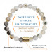 Morchic Matte Chalcedony Stone Gem Semi Precious Stretch Bracelet for Women Men Unisex, Real Natural Gemstone 8mm Beads, Classic Simple Design Cuff Birthday Gift 7.5 Inch