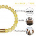 Morchic AAA Citrine Quartz Crystal Gem Semi Precious Stretch Bracelet for Women Men Unisex, Real Natural Yellow Gemstone 8mm Beads, Classic Simple Design Cuff Birthday Gift 7.5 Inch