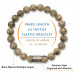 Morchic Feldspar Natural Gemstone Stretch Bracelet for Women Men Unisex, Genuine Energy Stone 8mm Beads, Classic Simple Design Cuff Birthday Gift 7.5 Inch