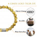 Morchic Golden Tigers Eye Gem Semi Precious Stretch Bracelet for Women Men Unisex, Natural Yellow Gemstone 8mm Beads, Classic Simple Design Cuff Birthday Gift 7.5 Inch