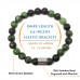 Morchic Green Epidote Natural Gemstone Stretch Bracelet for Women Men Unisex, Genuine Energy Stone 8mm Beads, Classic Simple Design Cuff Birthday Gift 7.5 Inch