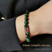 Morchic Green Epidote Natural Gemstone Stretch Bracelet for Women Men Unisex, Genuine Energy Stone 8mm Beads, Classic Simple Design Cuff Birthday Gift 7.5 Inch