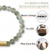 Morchic Green Rutilated Quartz Crystal Gem Semi Preciou Stretch Bracelet for Women Men Unisex, Real Natural Gemstone 8mm Beads, Classic Simple Design Cuff Birthday Gift 7.5 Inch