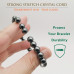 Morchic Magnetic Hematite Stone Stretch Bracelet for Women Men Unisex, Pain Relief Therapy Arthritis Gemstone 8mm Beads, Balance Root Chakra Prayer Classic Simple Design Birthday Gift 7.5 Inch