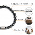 Morchic Magnetic Hematite Stone Stretch Bracelet for Women Men Unisex, Pain Relief Therapy Arthritis Gemstone 8mm Beads, Balance Root Chakra Prayer Classic Simple Design Birthday Gift 7.5 Inch