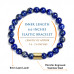 Morchic Lapis Lazuli Stone Gem Semi Precious Womens Mens Stretch Bracelet, Real Natural Blue Gemstone 8mm Beads Classic Simple Design Birthday Gift 7.5 Inch