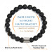 Morchic Lava Rock Stones Anxiety Aromatherapy Gem Semi Precious Womens Mens Stretch Bracelet, Real Natural Black Essential Oil Diffuser Gemstone 8mm Beads Classic Simple Design Birthday Gift 7.5 Inch