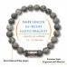 Morchic Map Jasper Stone Natural Gemstone Womens Mens Stretch Bracelet, Genuine Energy 8mm Beads Classic Simple Design Birthday Gift 7.5 Inch