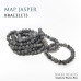 Morchic Map Jasper Stone Natural Gemstone Womens Mens Stretch Bracelet, Genuine Energy 8mm Beads Classic Simple Design Birthday Gift 7.5 Inch