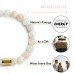 Morchic Morganite Stone Gem Semi Precious Stretch Bracelet for Women, Real Natural Candy Color Gemstone 8mm Beads, Classic Simple Design Cuff Birthday Gift 7.5 Inch