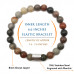 Morchic Ocean Jasper Natural Gemstone Stretch Bracelet for Women Men Unisex, Genuine Energy Stone 8mm Beads, Classic Simple Design Cuff Birthday Gift 7.5 Inch
