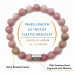 Morchic Rhodochrosite Gemstone Stretch Bracelet for Women Men Unisex, Genuine Natural Energy Stone 8mm Beads, Classic Simple Design Cuff Birthday Gift 7.5 Inch