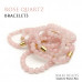 Morchic Rose Quartz Crystal Gem Semi Precious Stretch Bracelet for Women Lady, Real Natural Pink Gemstone 8mm Beads, Classic Simple Design Cuff Birthday Gift 7.5 inch