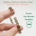Morchic Smoky Quartz Crystal Gem Semi Precious Stretch Bracelet for Women Men Unisex, Real Natural Tea Color Gemstone 8mm Beads, Classic Simple Design Cuff Birthday Gift 7.5 Inch