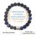 Morchic Sodalite Natural Gemstone Stretch Bracelet for Women Men Unisex, Genuine Energy Stone 8mm Beads, Classic Simple Design Cuff Birthday Gift 7.5 Inch