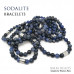 Morchic Sodalite Natural Gemstone Stretch Bracelet for Women Men Unisex, Genuine Energy Stone 8mm Beads, Classic Simple Design Cuff Birthday Gift 7.5 Inch