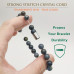Morchic Sodalite Natural Gemstone Stretch Bracelet for Women Men Unisex, Genuine Energy Stone 8mm Beads, Classic Simple Design Cuff Birthday Gift 7.5 Inch