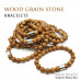 Morchic Wood Grain Stone Stretch Bracelet for Women Men Unisex, Genuine Natural Energy Gemstone 8mm Beads, Classic Simple Design Cuff Birthday Gift 7.5 Inch