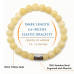 Morchic Yellow Jade Marble Natural Gemstone Stretch Bracelet for Women Men Unisex, Genuine Energy Stone 8mm Beads, Classic Simple Design Cuff Birthday Gift 7.5 Inch