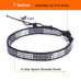 Morchic Hematite Adjustable Wrap Bracelet 1x1mm Square Seed Beads Hand Woven for Women Men Wax Cord String 7-9 Inches (Dark Gray & Silver)
