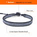 Morchic Hematite Adjustable Wrap Bracelets 1x1mm Square Seed Beads Hand Woven for Women Men Wax Cord 7-9 Inches (Dark Gray)