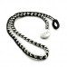 Morchic 3mm Stainless Steel Beads 2 Wraps Bracelet Anklet for Men Women, Special Hand Woven on Black Nylon String Waterproof