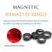 Morchic 10Pcs Magnetic Hematite Plain Band Rings for Women Men, Therapy Arthritis Anxiety Pain Relief, Balance Root Chakra 6mm (Pack of Mixed Size)