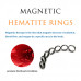 Morchic 10Pcs Magnetic Hematite Multifaceted Rings for Women Men, Therapy Arthritis Anxiety Pain Relief, Balance Root Chakra 6mm (Pack of Mixed Size)