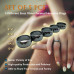 Morchic 5Pcs Hematite Stone Multi-Faceted Rings for Women Men Unisex, Anxiety Balance Root Chakra 10mm Thick (Pack of Mixed Size)