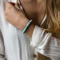 Simple Series 8mm Turquoise Bracelet